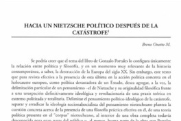 Hacia un Nietzsche político después de la catástrofe Hacia un Nietzsche político después de la catástrofe