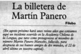 La billetera de Martín Panero La billetera de Martín Panero
