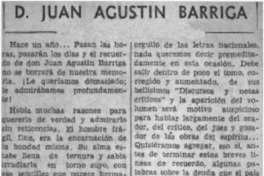 D. Juan Agustín Barriga D. Juan Agustín Barriga