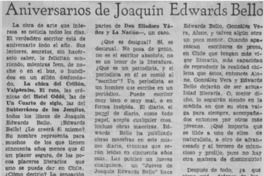 Aniversarios de Joaquín Edwards Bello Aniversarios de Joaquín Edwards Bello