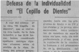 Defensa de la individualidad en "El cepillo de dientes" Defensa de la individualidad en "El cepillo de dientes"