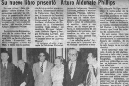 Su nuevo libro presentó Arturo Aldunate Phillips. Su nuevo libro presentó Arturo Aldunate Phillips.