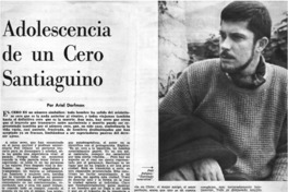 Adolescencia de un cero santiaguino Adolescencia de un cero santiaguino