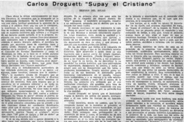 Carlos Droguett: "SUpay el cristiano" Carlos Droguett: "SUpay el cristiano"