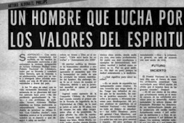Un Hombre que lucha por los valores del espirítu