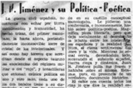 J. R. Jiménez y su política-poética J. R. Jiménez y su política-poética