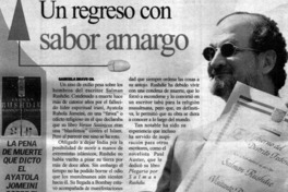 Un Regreso con sabor amargo Un Regreso con sabor amargo