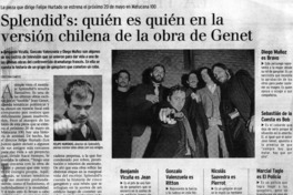 Splendid's, quién es quién en la versión chilena de la obra de Genet Splendid's, quién es quién en la versión chilena de la obra de Genet