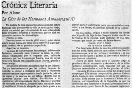 La Casa de los hermanos Amunátegui La Casa de los hermanos Amunátegui