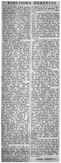 Riquísima herencia