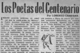 Los poetas del centenario Los poetas del centenario
