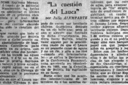 La cuestión del Lauca" La cuestión del Lauca"