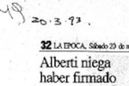 Alberti niega haber firmado sentencias de muerte.