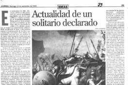 Actualidad de un solitario declarado Actualidad de un solitario declarado