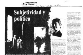 Subjetividad y política Subjetividad y política
