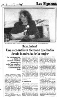 Una Sicoanalista alemana que habla desde la mirada de la mujer.
