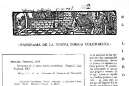 Panorama de la nueva poesía colombiana. Panorama de la nueva poesía colombiana.