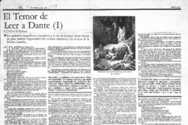 El temor de leer a Dante (I) El temor de leer a Dante (I)