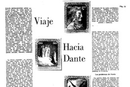 Viaje hacia Dante. Viaje hacia Dante.