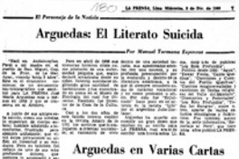 Arguedas: el literato suicida
