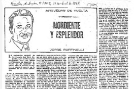 Mordiente y esplendor Mordiente y esplendor