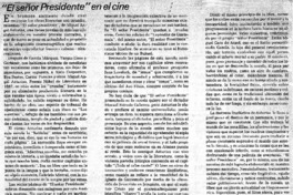 El señor Presidente" en el cine El señor Presidente" en el cine