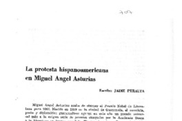 La protesta hispanoamericana en Miguel Angel Asturias