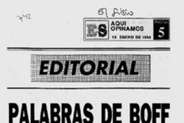 Palabras de Boff.