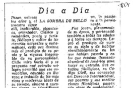 La sombra de Bello. La sombra de Bello.
