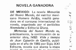 Novela ganadora.