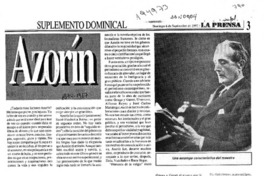 Comprobaciones de Azorín Comprobaciones de Azorín