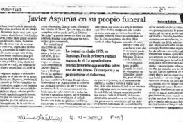 Javier Aspurúa en su propio funeral Javier Aspurúa en su propio funeral