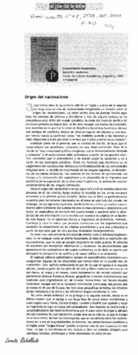 Origen del nacionalismo