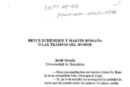 Bryce Echenique y Martín Romaña o las trampas del humor Bryce Echenique y Martín Romaña o las trampas del humor