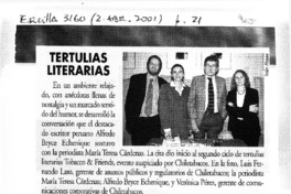 Tertulias literarias.
