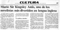 Murió Sir Kingsley Amis, uno de los novelistas más divertidos en lengua inglesa. Murió Sir Kingsley Amis, uno de los novelistas más divertidos en lengua inglesa.