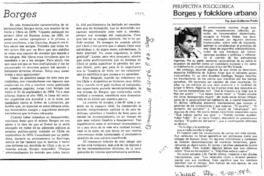Borges y folcklore urbano Borges y folcklore urbano