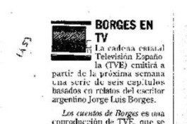 Borges en TV. Borges en TV.