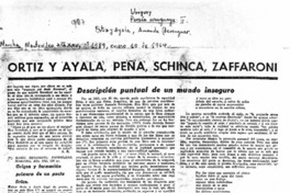 Ortiz y Ayala, Peña, Schinca, Zaffaroni