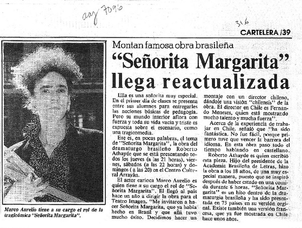 "Señortia Margarita " llega reactualizada.