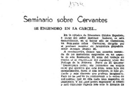 Seminario sobre Cervantes Seminario sobre Cervantes