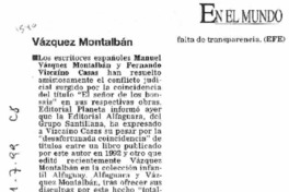 Vázquez Montalbán.