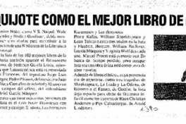 Eligen a Don Quijote como el mejor libro de la historia. Eligen a Don Quijote como el mejor libro de la historia.