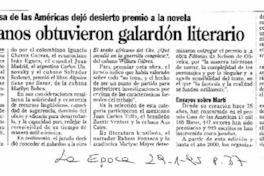 Dos cubanos obtuvieron galardón literario.