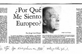 Por qué me siento Europeo? Por qué me siento Europeo?