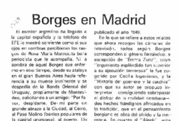 Borges en Madrid Borges en Madrid