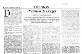 Presencia de Borges Presencia de Borges