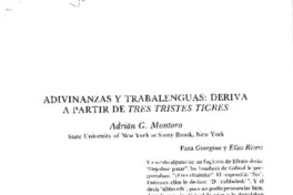 Adivinanzas y trabalenguas: deriva a partir de tres tristes tigres