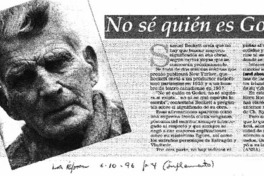 No sé quién es Godot. No sé quién es Godot.
