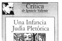 Una infancia judía pletórica Una infancia judía pletórica